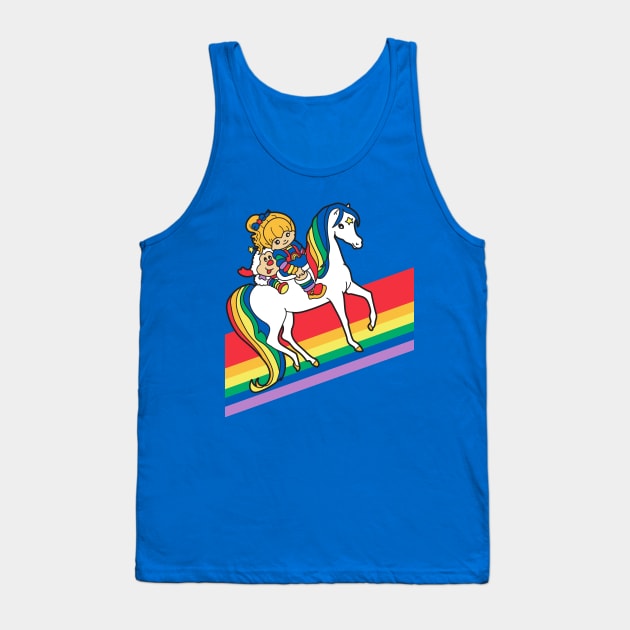 Rainbow Brite and Friends - Retro 80s Cartoon Design Tank Top by Heremeow